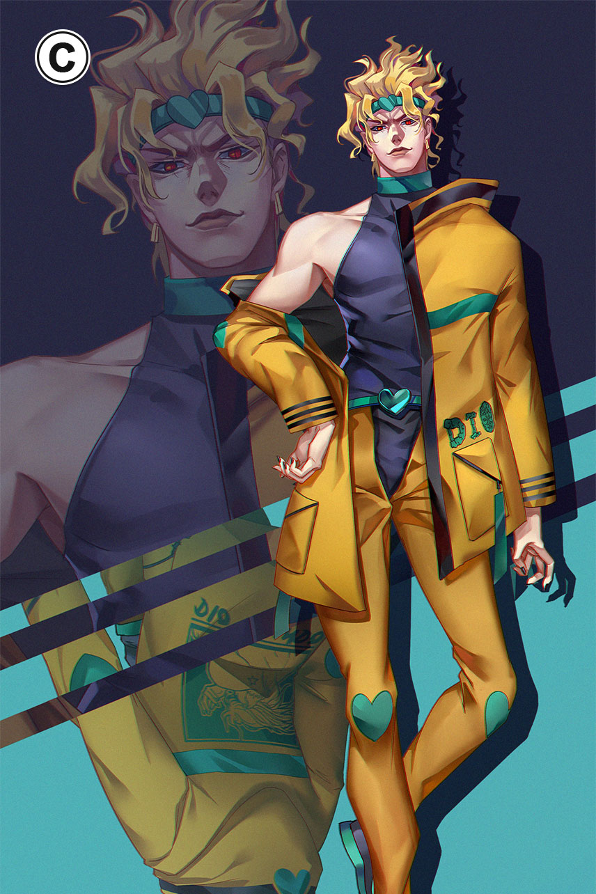 QUADRO ANIME DIO BRANDO - TAMANHO 40X60