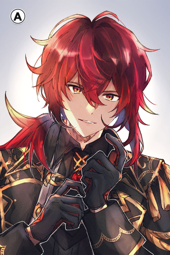 Diluc Anime Posters Ver1 Anime Posters