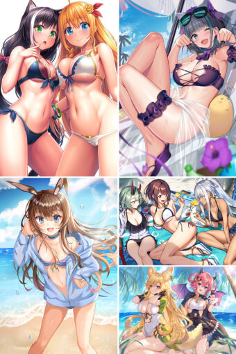 Swimsuit Girl Anime Posters Ver4