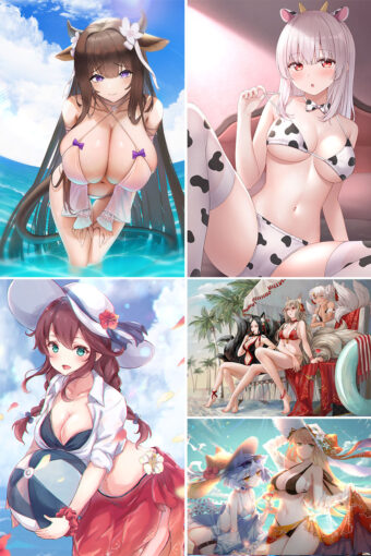 Swimsuit Girl Anime Posters Ver7