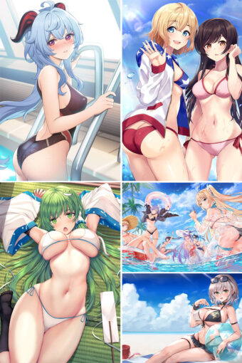 Swimsuit Girl Anime Posters Ver8