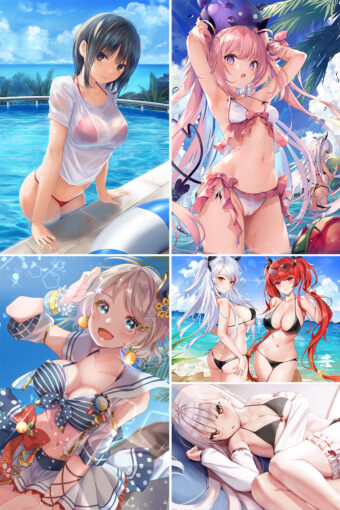 Swimsuit Girl Anime Posters Ver12