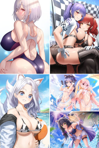 Swimsuit Girl Anime Posters Ver13