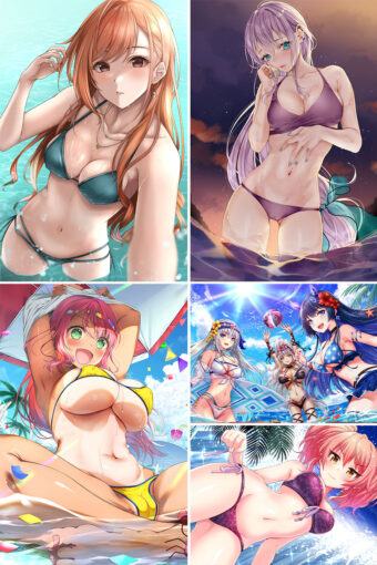 Swimsuit Girl Anime Posters Ver15