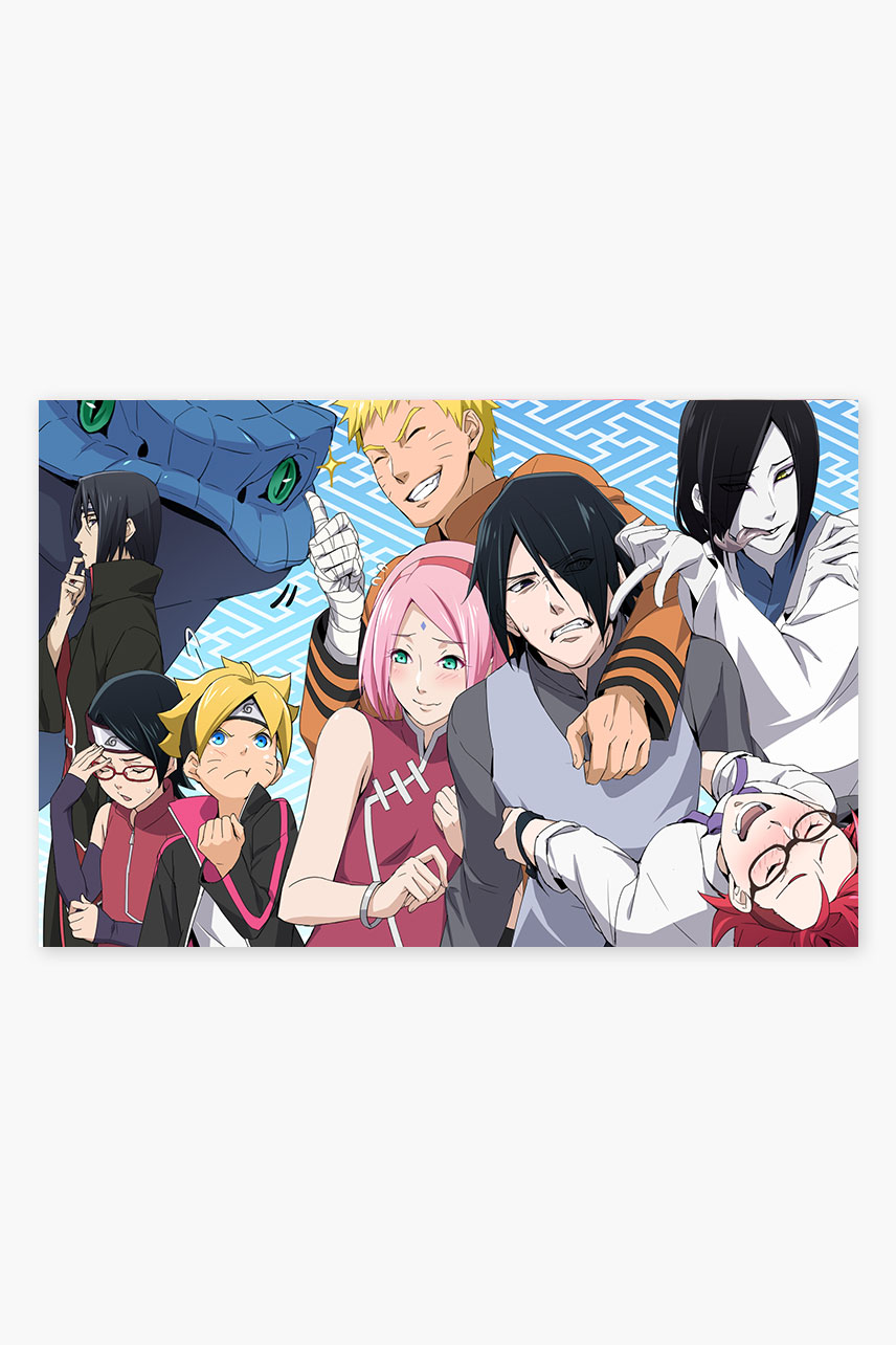 QUADRO ANIME NARUTO SASUKE E SAKURA CLÁSSICO - TAMANHO 40X60