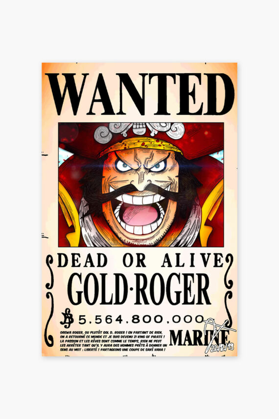 One Piece Gol D Roger Wanted Poster