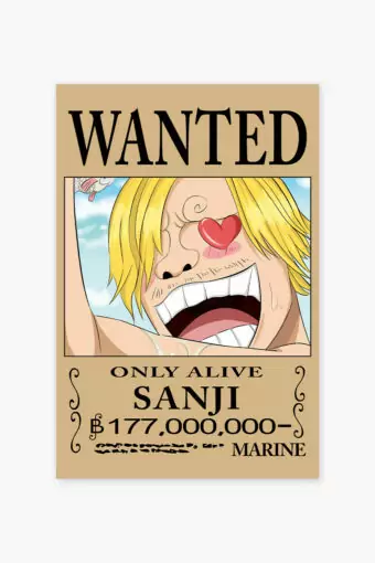 One Piece Sanji Wanted Poster