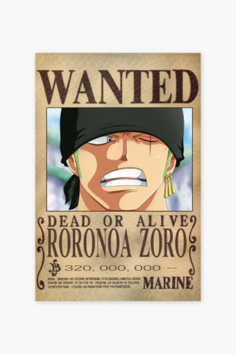 One Piece Zoro Wanted Poster
