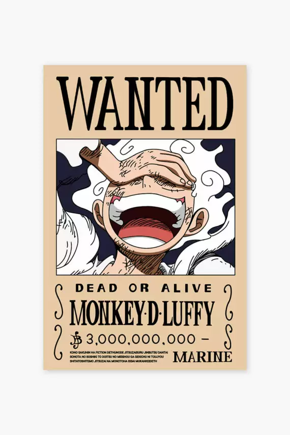 Luffy One Piece Bounty Poster