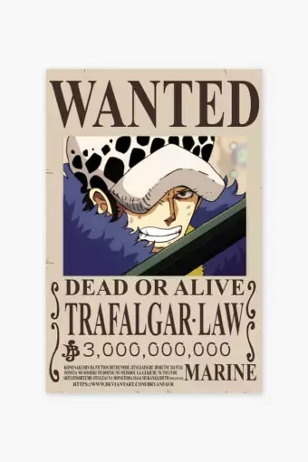Trafalgar Law One Piece Wanted Posters