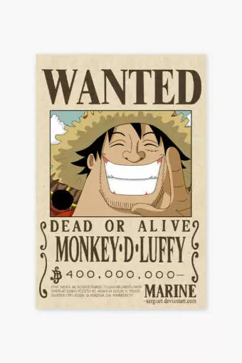 Wanted Luffy Poster